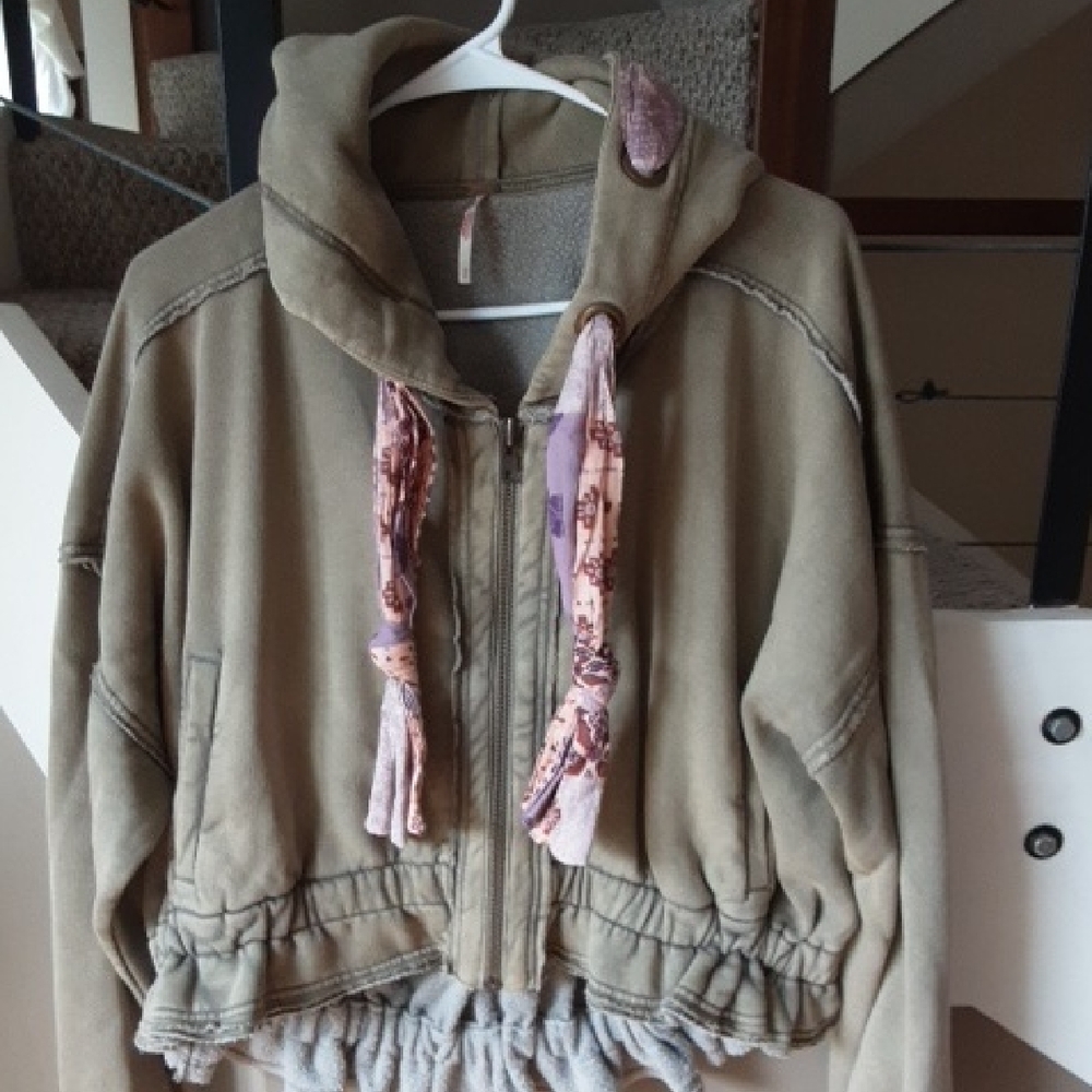 FP Movement by Free People Olive Green Hoodie Sweater